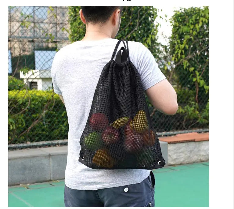 Drawstring Beach Bag with Cinch Closure